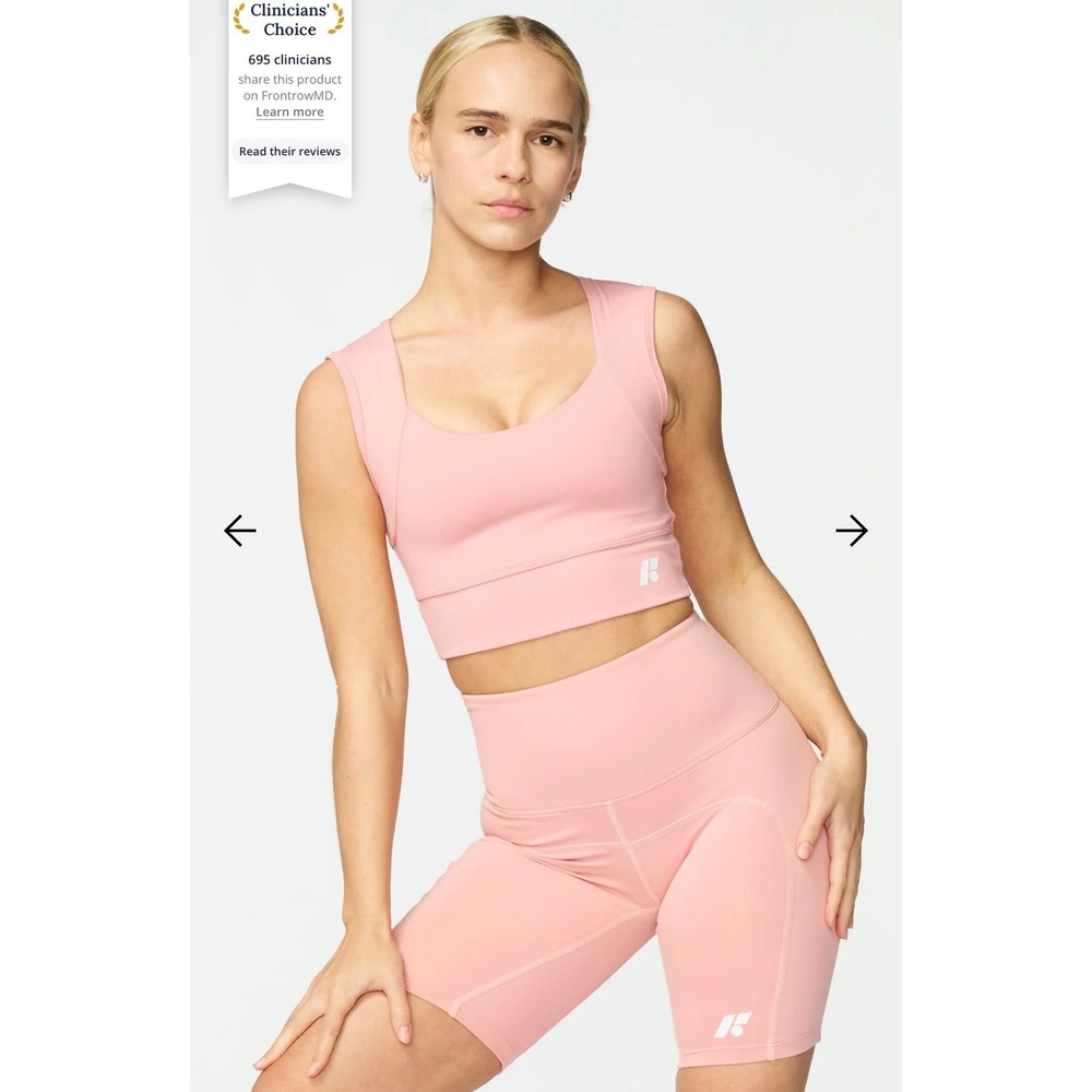 Forme Power Bra Pink Posture Correcting Sports Bra XXL Unpadded Mesh Back